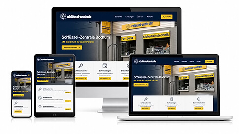 Umsetzung der neuen Webseite für die Schlüssel-Zentrale Bochum